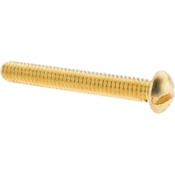 Machine Screw: 1/4-20 x 2", Round Head, Slotted