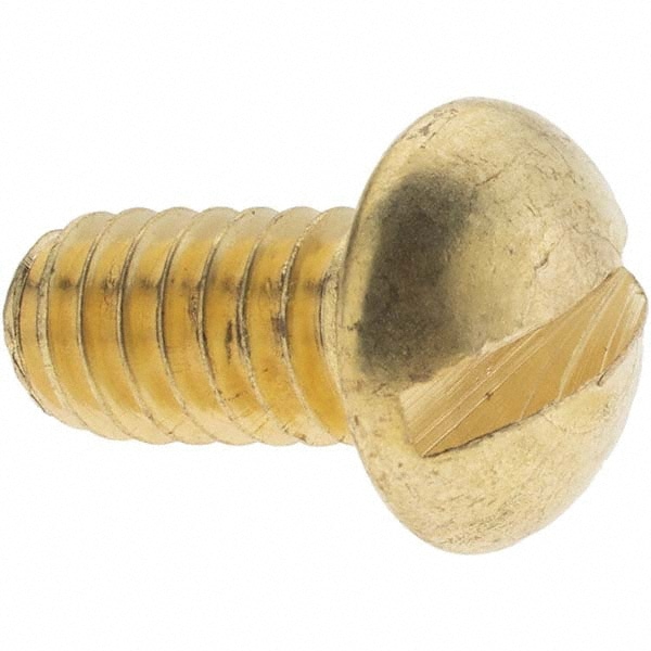 Machine Screw: 1/4-20 x 1/2", Round Head, Slotted