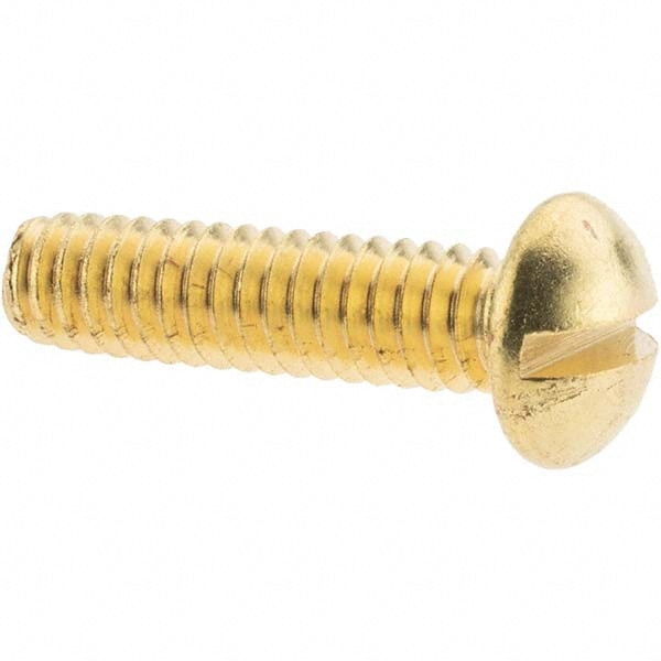 Machine Screw: 1/4-20 x 1", Round Head, Slotted