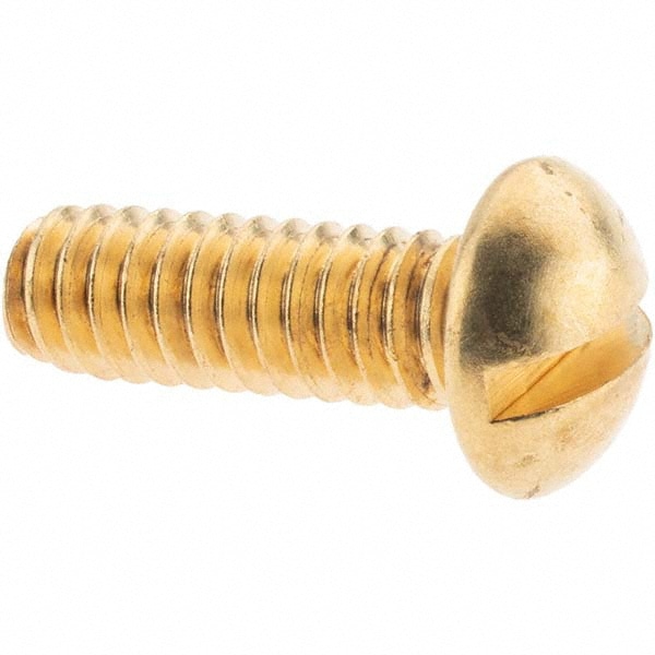 Machine Screw: 1/4-20 x 3/4", Round Head, Slotted