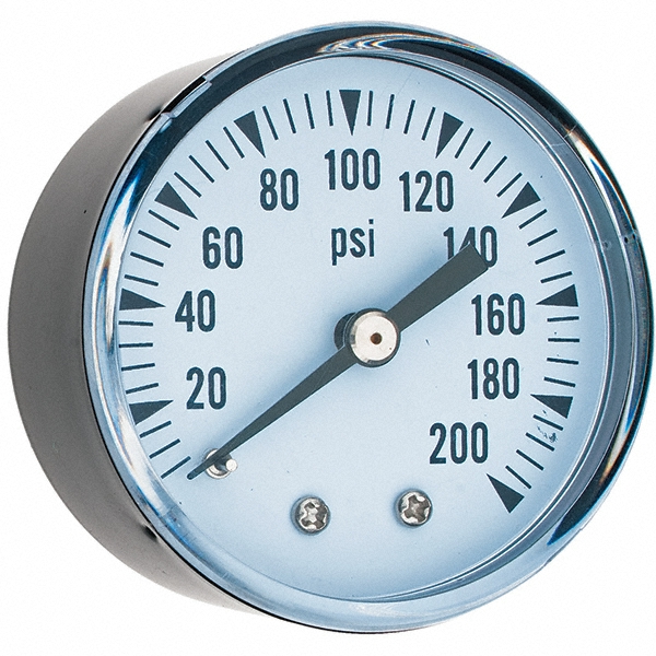 Value Collection Pressure Gauge 2" Dial, 1/4" Thread, NPT, Center