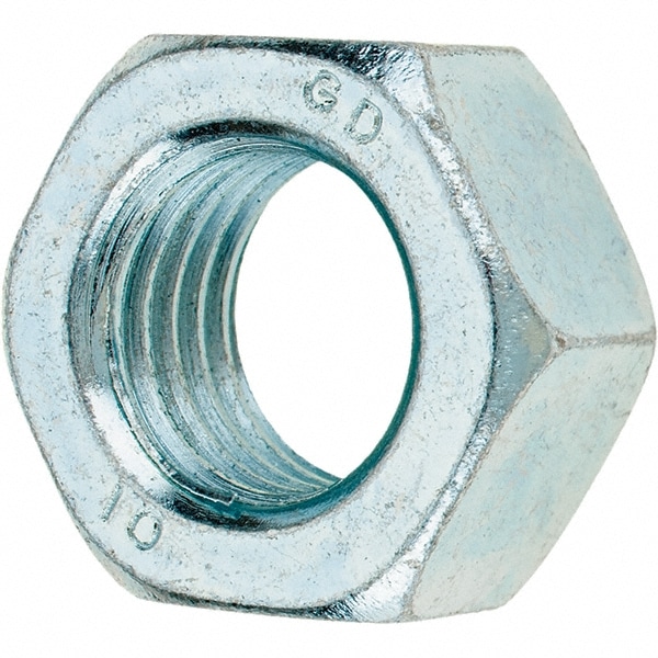 Value Collection - Hex Nut: M20x2.5, Grade Class 10 Steel, Zinc Finish 