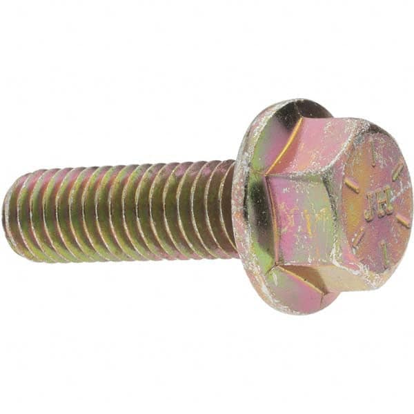 Value Collection Smooth Flange Bolt: 3/8-16 UNC, 1-1/4″ Length Under Head,  Fully Threaded 45293321 MSC Industrial Supply