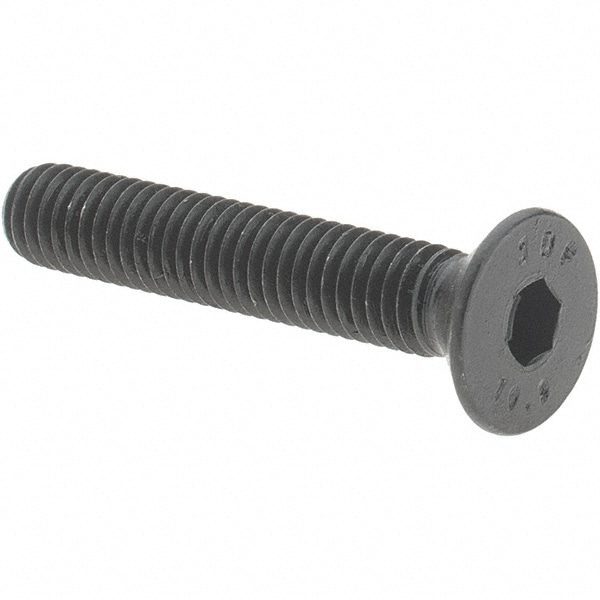 Value Collection - Flat Socket Cap Screw: M6x1, 12.9 Alloy Steel, Black ...