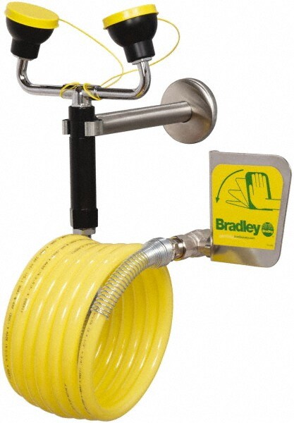 Plumbed Drench Hoses; Mount Type: Wall ; Head Type: Dual Spray Head ; Hose Length: 12.0ft ; Standards: ANSI Z358.1-2009 ; UNSPSC Code: 40142000