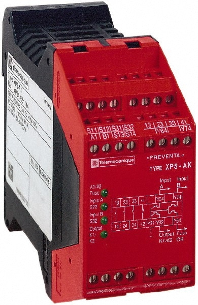 Schneider Electric XPSAR351144P 115 VAC & 24 VDC, 9 VA Power Rating, Electromechanical & Solid State Screw Clamp General Purpose Relay Image