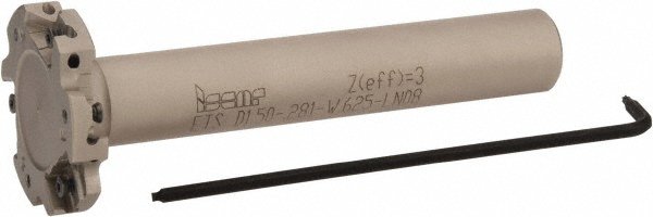 Iscar 3106152 Indexable Slotting Cutter: 0.281 Cutting Width, 1.5 Cutter Dia, Shank Connection, 0.437 Depth of Cut, 0.625 Hole, 0.625 Shank Dia, 3.679 Shank Length, Right Hand Cut Image