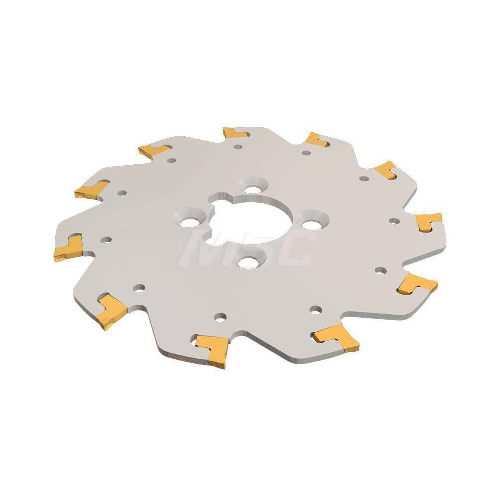 Iscar 2302608 Indexable Slotting Cutter: 0.79 Cutting Width, 3.937 Cutter Dia, Arbor Hole Connection, 1.02 Depth of Cut, 1 Hole Image