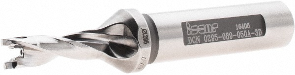 Iscar 3202945 Replaceable Tip Drill: 0.295 to 0.311 Drill Dia, 0.89" Max Depth, 0.5 Weldon Flat Shank Image