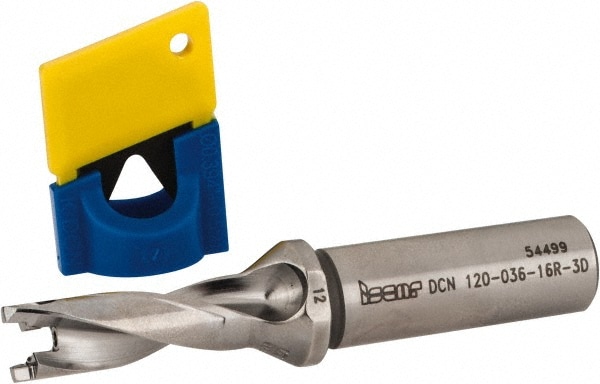 Iscar 3202790 Replaceable Tip Drill: 12 to 12.4 mm Drill Dia, 36 mm Max Depth, 16 mm Straight-Cylindrical Shank Image