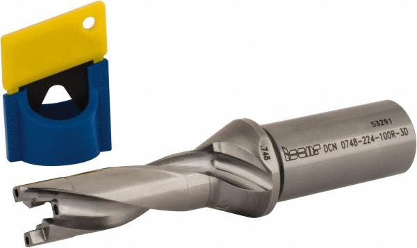 Iscar 3202809 Replaceable Tip Drill: 0.748 to 0.783 Drill Dia, 2.24" Max Depth, 1 Straight-Cylindrical Shank Image