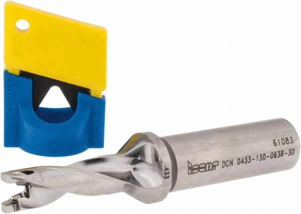 Iscar 3202785 Replaceable Tip Drill: 0.433 to 0.449 Drill Dia, 1.3" Max Depth, 0.625 Straight-Cylindrical Shank Image