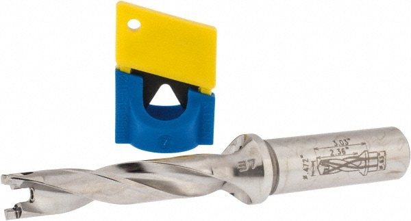 Iscar 3202629 Replaceable Tip Drill: 0.472 to 0.488 Drill Dia, 2.36" Max Depth, 0.625 Straight-Cylindrical Shank Image