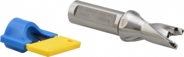 Iscar 3202511 Replaceable Tip Drill: 0.669 to 0.705 Drill Dia, 1" Max Depth, 0.75 Weldon Flat Shank Image