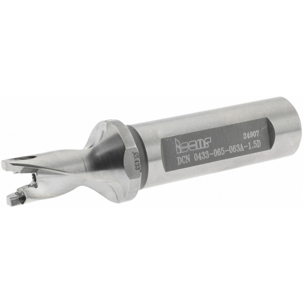 Replaceable-Tip Drill: 0.433 to 0.449" Dia, 0.65" Max Depth, 5/8" Weldon Flat Shank