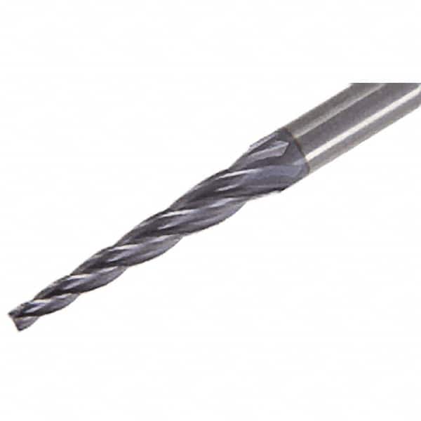 Iscar - 1° per Side 1mm Small End Diam 8mm LOC 4-Flute Solid Carbide ...