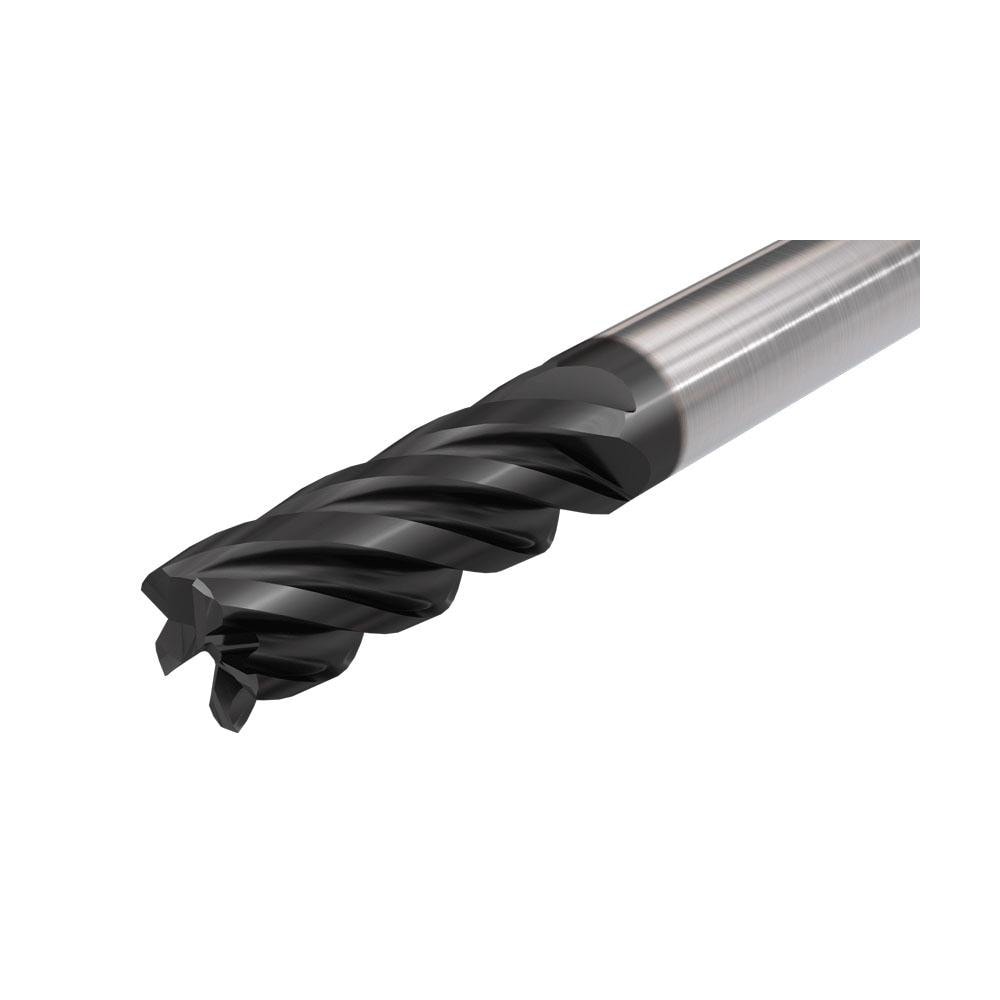 Corner Radius End Mill: 3/4" Dia, 1.7717" LOC, 0.1200" Radius, 5 Flute, Solid Carbide