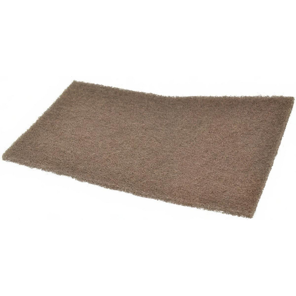Standard Abrasives Hand Sanding Pad: Non-Woven, Aluminum Oxide, Medium Grade, Tan - 6" Wide, 9" Long, Rectangle | 40-Pack | Part #827510