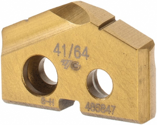 Spade Drill Insert: 41/64" Dia, Series 0, Cobalt