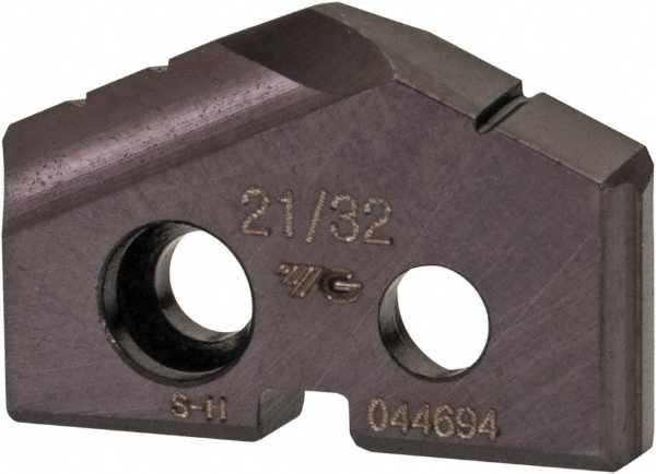 Spade Drill Insert: 21/32" Dia, Seat Size 0, Cobalt