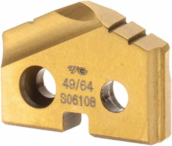Spade Drill Insert: 49/64" Dia, Seat Size 1, High Speed Steel