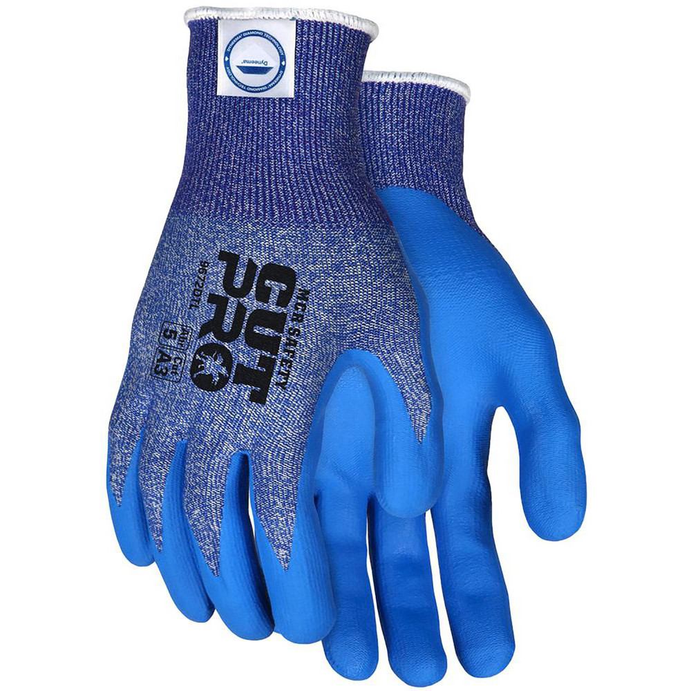 Cut, Puncture & Abrasion-Resistant Gloves: Memphis® 9672DT, Size Medium, ANSI Cut A3, ANSI Puncture 3, Dyneema Lined, Dyneema - Blue, Palm Coat Grip, Pair,       ANSI Abrasion 5