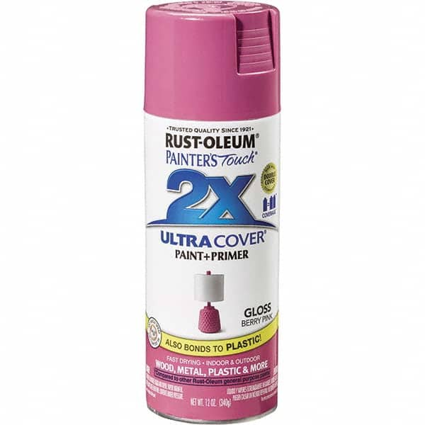 Rust-Oleum - Enamel Spray Paint: Berry Pink, Gloss, 13 oz - 45412921 - MSC  Industrial Supply
