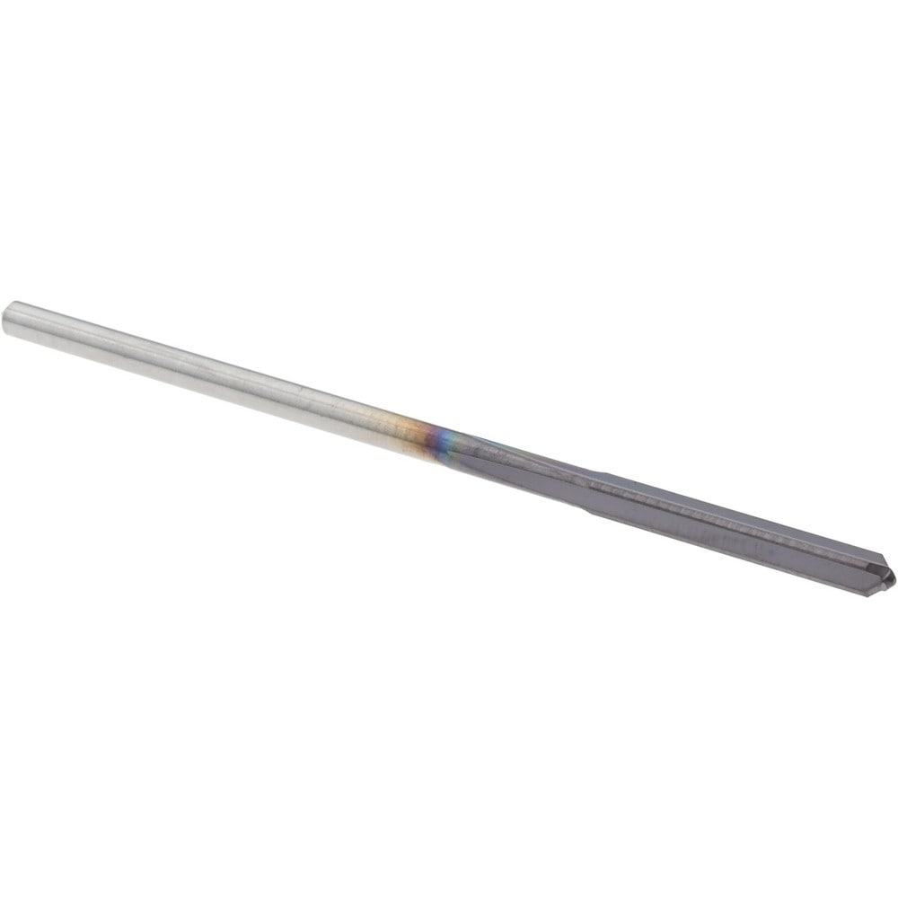 Chucking Reamer: 2.05mm Dia, 44.00mm OAL, 12.50mm Flute Length, Straight-Cylindrical Shank, Solid Carbide
