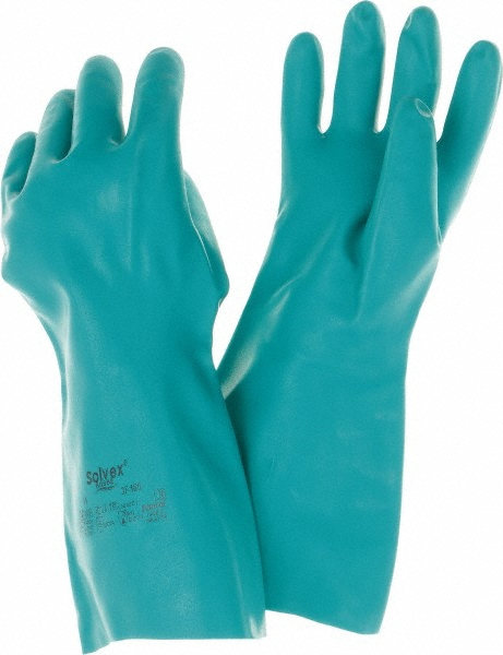 Series 37-165 Chemical Resistant Gloves:  22.00 Thick,  Nitrile,  Nitrile,  Unsupported,