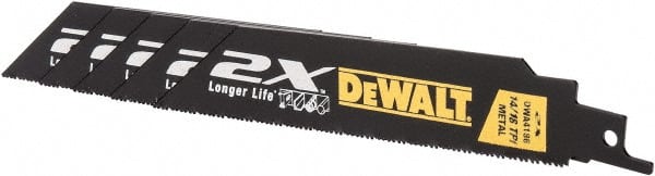 Dewalt DWA4186 Reciprocating Saw Blade: 6" Long, Bi-Metal 