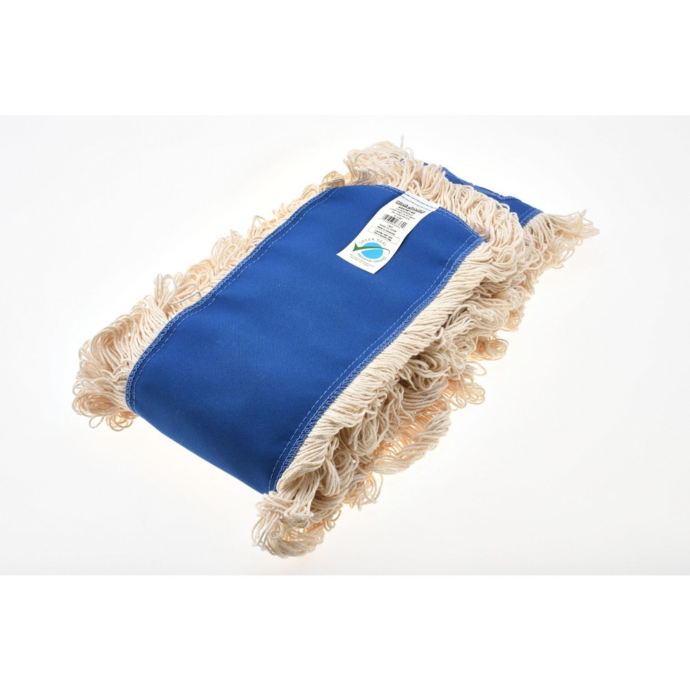 Dust Mop Head: Cotton, 5" OAW, 60" OAL