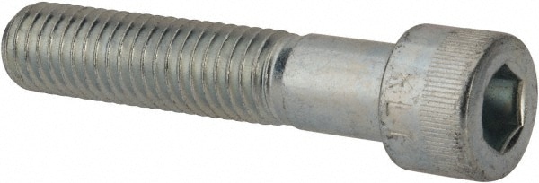 Made in USA 50C250KCS/A Low Head Socket Cap Screw: 1/2-13, 2-1/2" Length Under Head, Socket Cap Head, Hex Socket Drive, Alloy Steel, Zinc-Plated Image