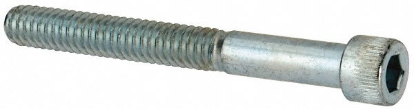 Made in USA 25C225KCS/A Low Head Socket Cap Screw: 1/4-20, 2-1/4" Length Under Head, Socket Cap Head, Hex Socket Drive, Alloy Steel, Zinc-Plated Image