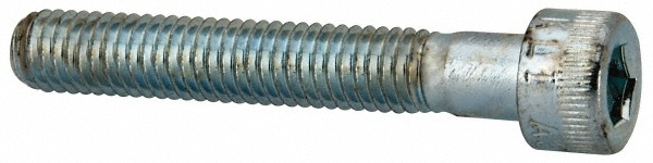 Made in USA 10F125KCS/A Low Head Socket Cap Screw: #10-32, 1-1/4" Length Under Head, Socket Cap Head, Hex Socket Drive, Alloy Steel, Zinc-Plated Image