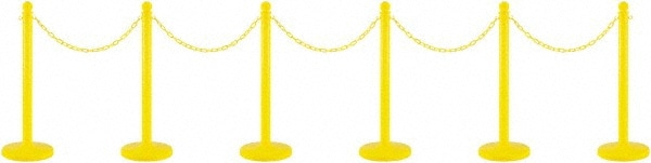 40" High Plastic Pedestrian Warning Post Kit