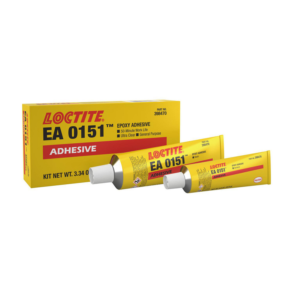 Loctite EA 0151 Epoxy, Mixed, 3.3 oz Tube - General-purpose, clear paste for multi-substrate bonding | Part #398470