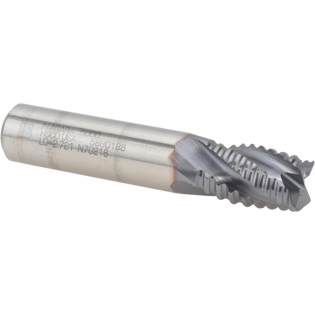 Niagara Cutter 17013791 Square End Mill: 1/2 Dia, 5/8 LOC, 1/2 Shank Dia, 2-5/8 OAL, 4 Flutes, Cobalt Image