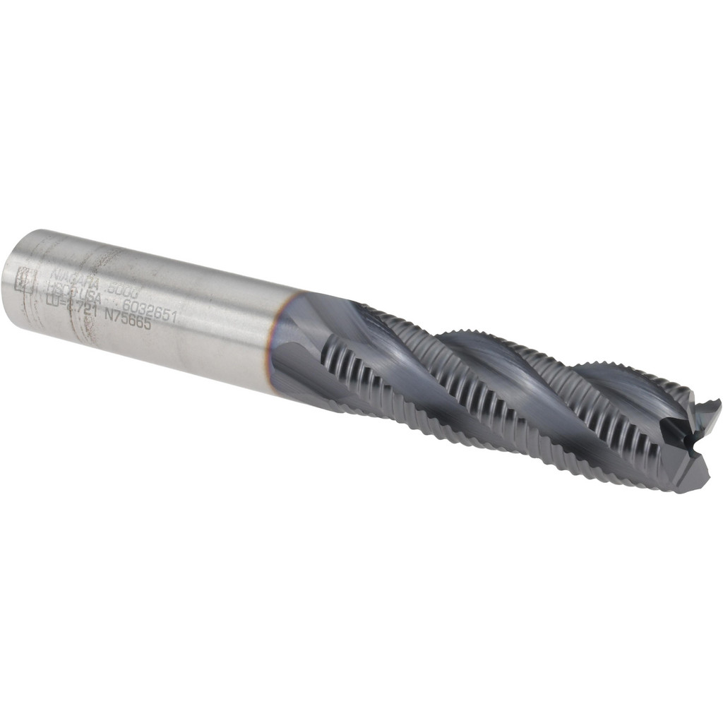 Niagara Cutter 17014826 Square End Mill: 1/2 Dia, 1-5/8 LOC, 1/2 Shank Dia, 3-5/8 OAL, 4 Flutes, Cobalt Image