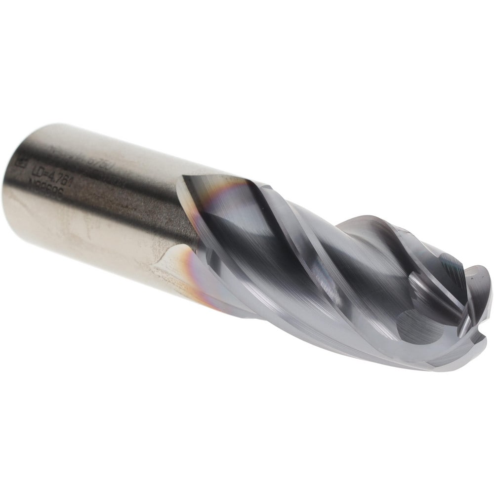 Ball End Mill: 7/8" Dia, 1-7/8" LOC, 4 Flute, Cobalt