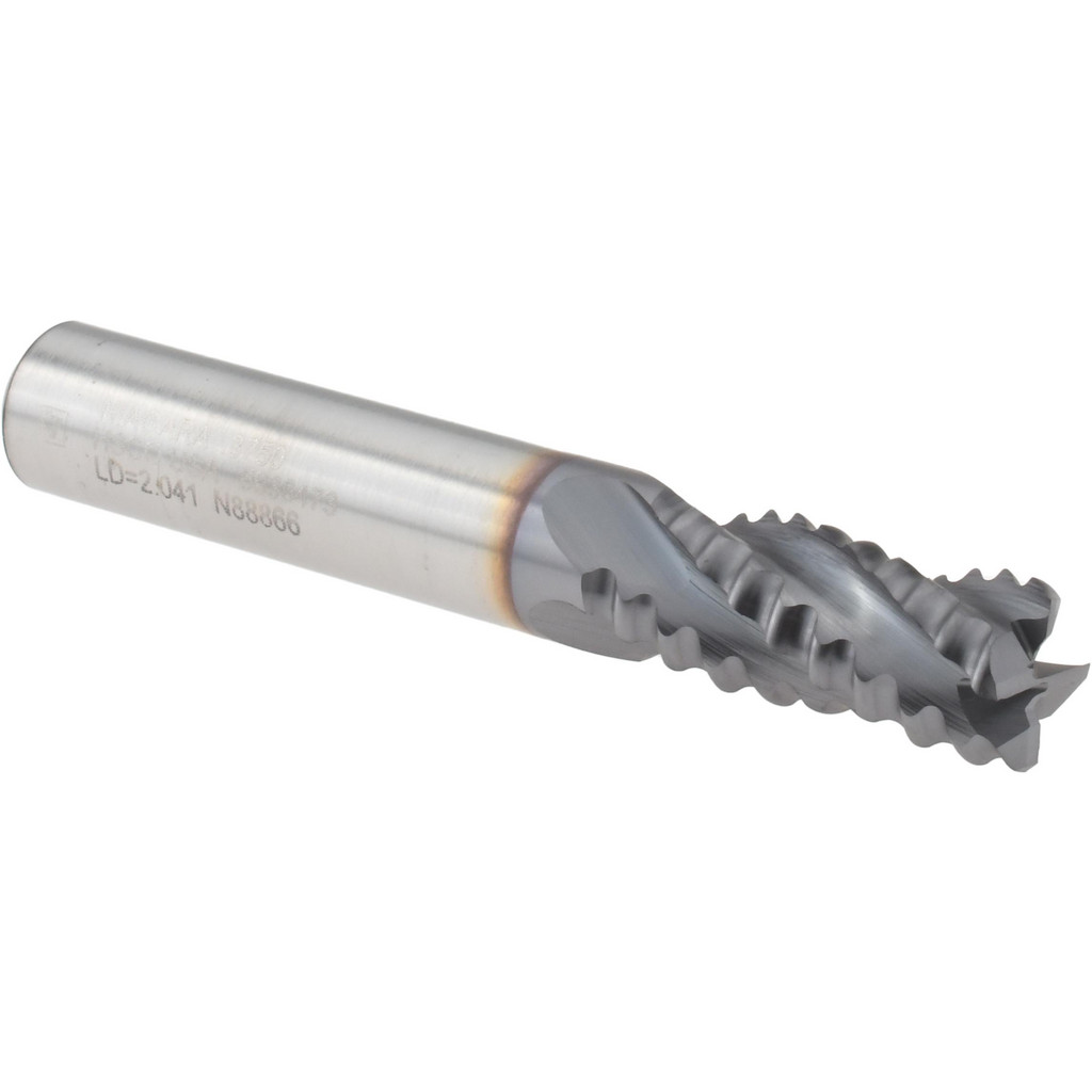 Niagara Cutter 17016581 Square End Mill: 3/8 Dia, 3/4 LOC, 3/8 Shank Dia, 2-1/2 OAL, 4 Flutes, Cobalt Image
