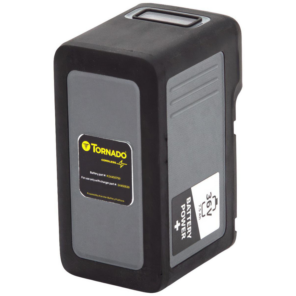 Vacuum Cleaner Batteries: Battery Chemistry: Lithium-ion; Battery Voltage: 36.00; Battery Capacity (Ah): 7.50; For Use With: Tornado Zephyr Backpack Vac, Tornado Tempest Sweeper Vac, Tornado Strike Upright Vac