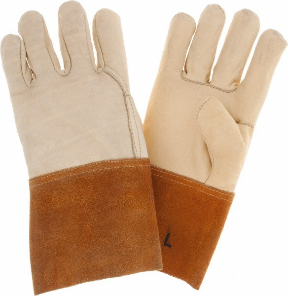 Welding Gloves: Size Large, Uncoated, MIG Welding Application
