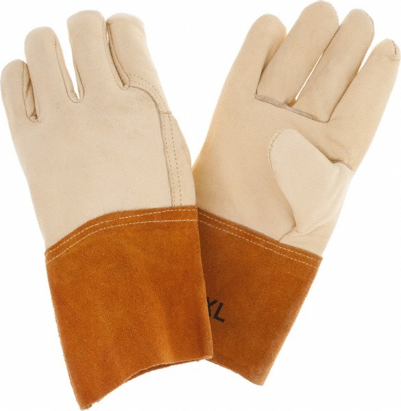 Welding Gloves: Size X-Large, Uncoated, MIG Welding Application