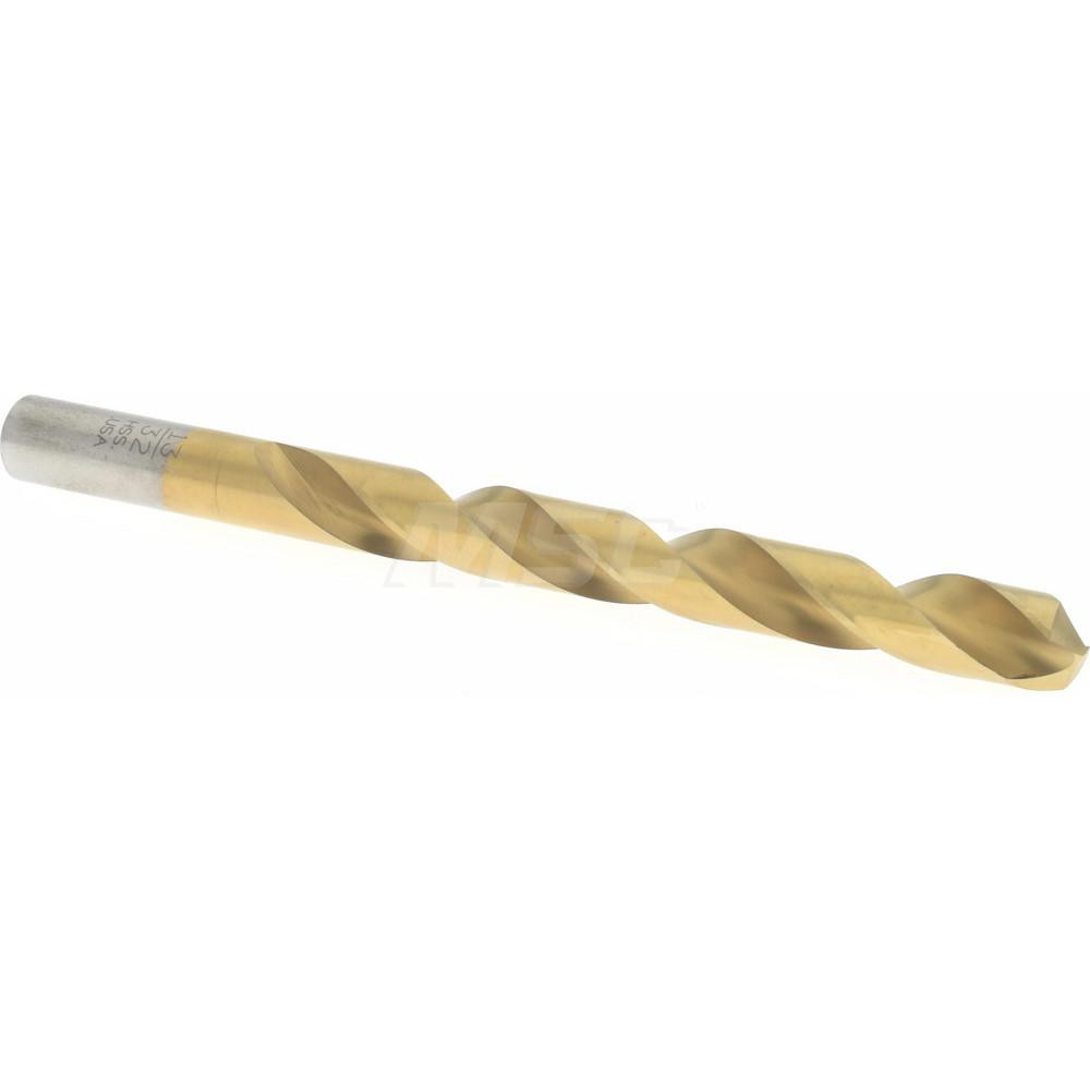 Made in USA Jobber Drill 13/32" Dia, 135 deg Point, High Speed Steel