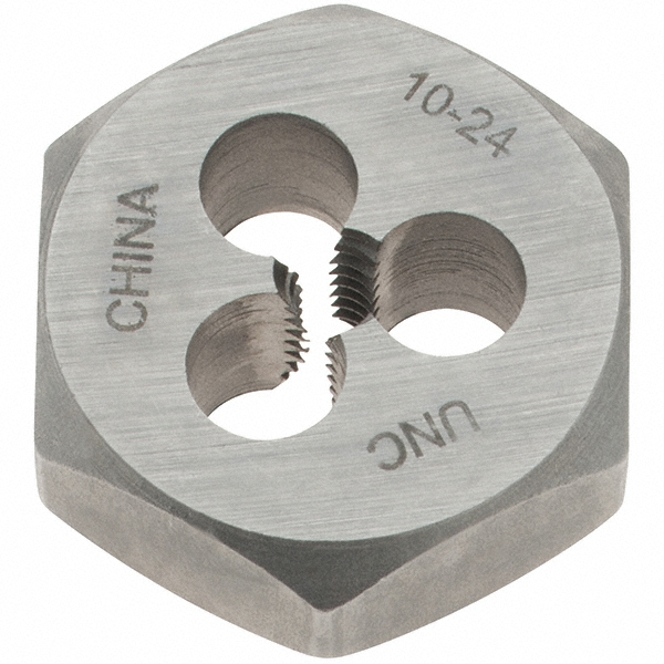 Import Hex Rethreading Die 1024, Right Hand, Carbon Steel MSC Direct