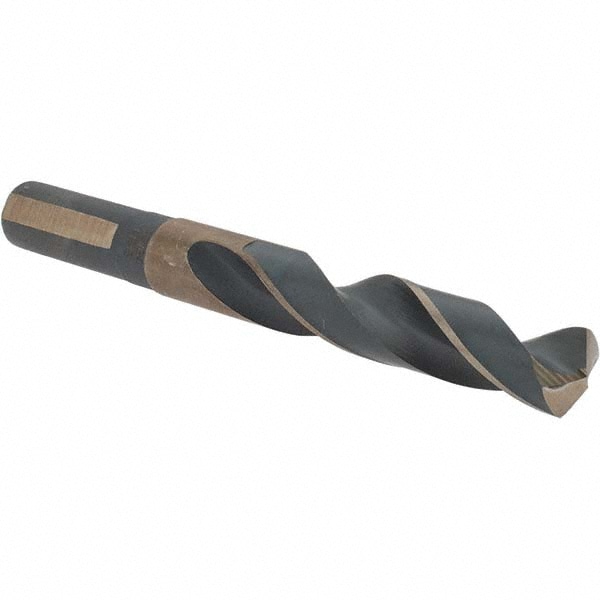 Mechanics Drill Bit: 35/64" Dia, 135 ° Point, High Speed Steel, Weldon Shank, Split Point