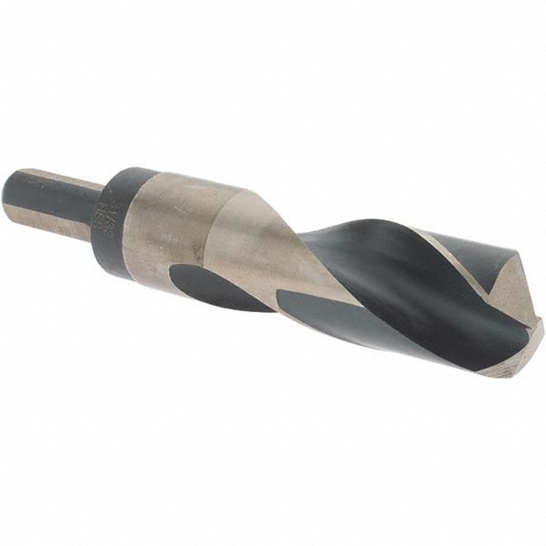 Mechanics Drill Bit: 31/32" Dia, 135 ° Point, High Speed Steel, Weldon Shank, Split Point
