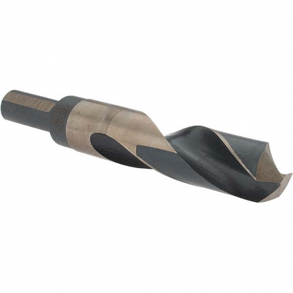 Mechanics Drill Bit: 25/32" Dia, 135 ° Point, High Speed Steel, Weldon Shank, Split Point