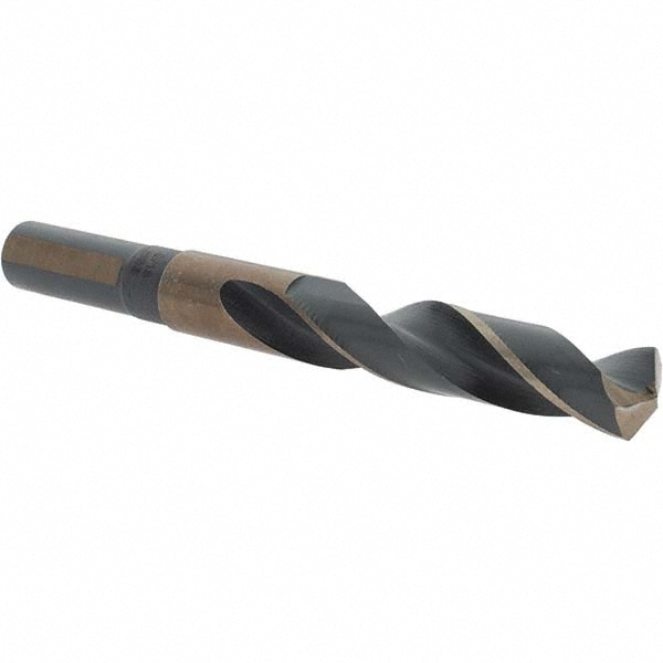 Mechanics Drill Bit: 9/16" Dia, 135 ° Point, High Speed Steel, Weldon Shank, Split Point