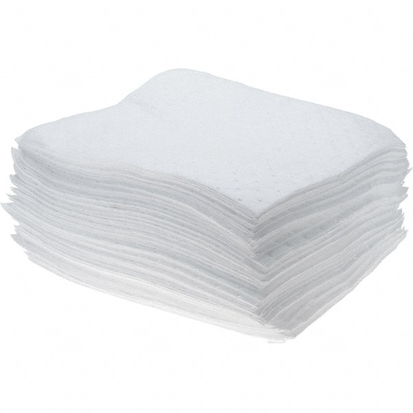 Brady SPC Sorbents OILLWPAD Sorbent Pad: Oil Only Use, 15" Wide, 18" Long, 15.5 gal, White 